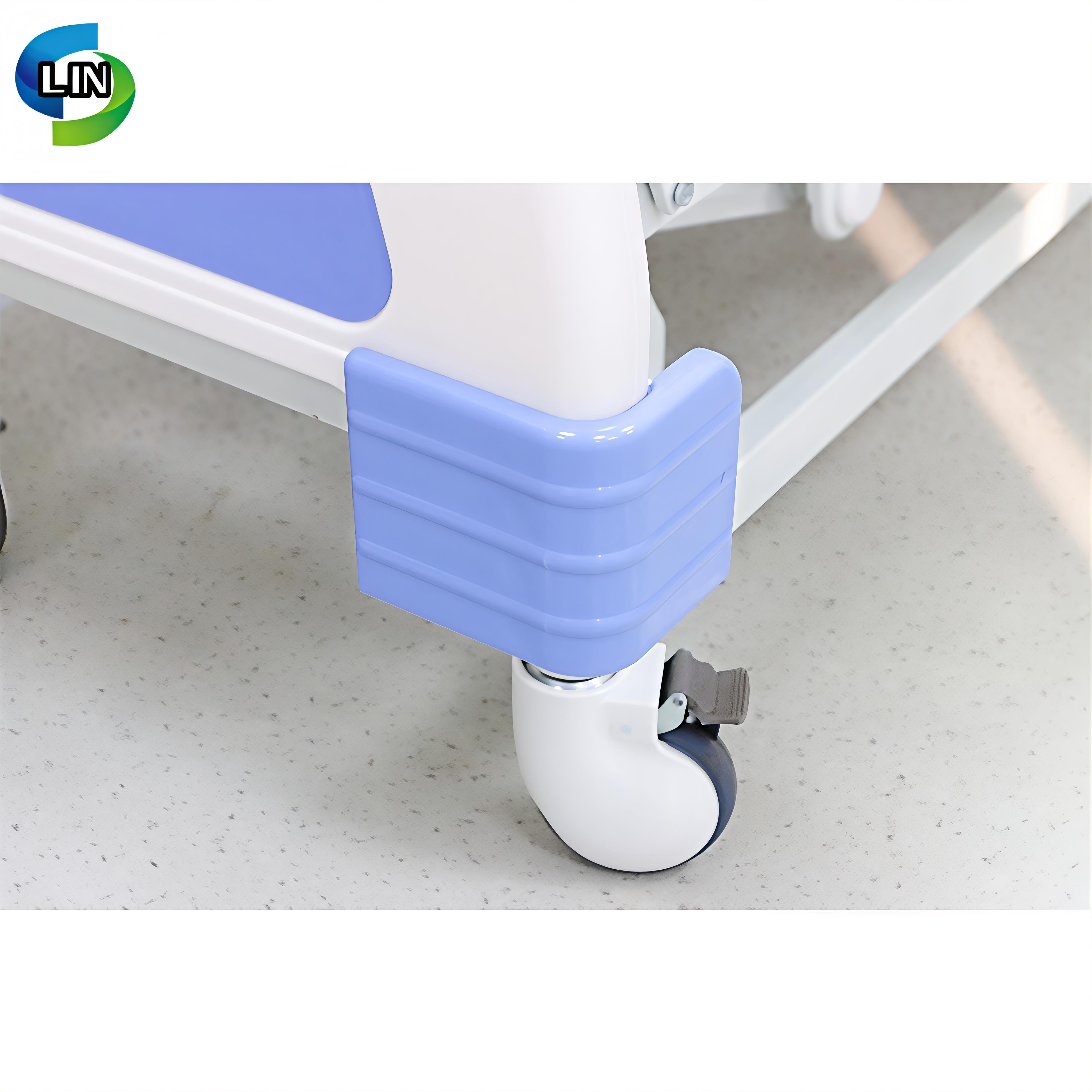 CE Certified Manual Nursing Bed with Multi-function and Stainless Steel Construction for Hospitals