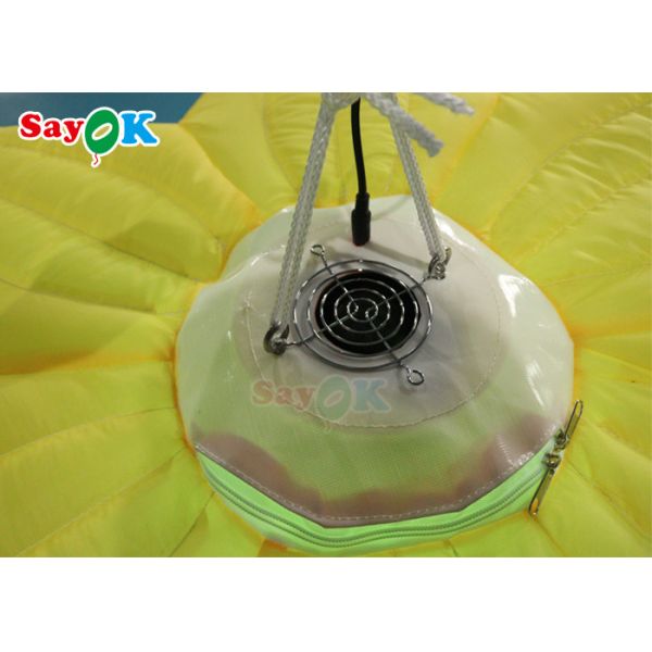 Flores inflables color de rosa colgantes de la decoración de la iluminación del amarillo el 1.0m con el LED