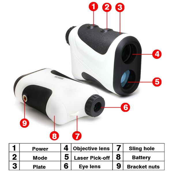 Sport Laser Golf/Hunting Rangefinder 7X Magnification 600 Meters Laser Range Finder Accurate Range Scan