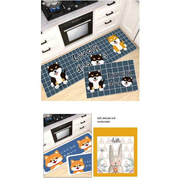 Customized Cartoon Washable Kitchen Carpet Absorbent Diatom Mud Mat