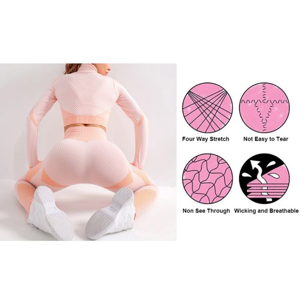 HEXIN Антистатический плюс размер спортивная одежда Двухкомпонентная женская тренировка Йога набор Фитнес