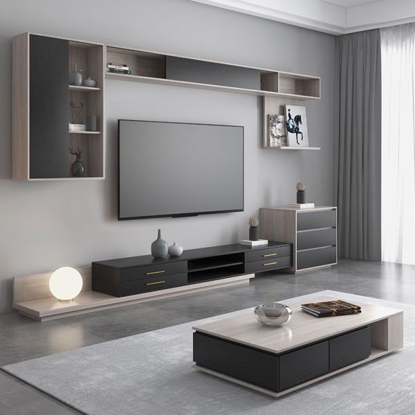Cabrini Wood Nordic Retractable TV Cabinet 1.2*0.6m