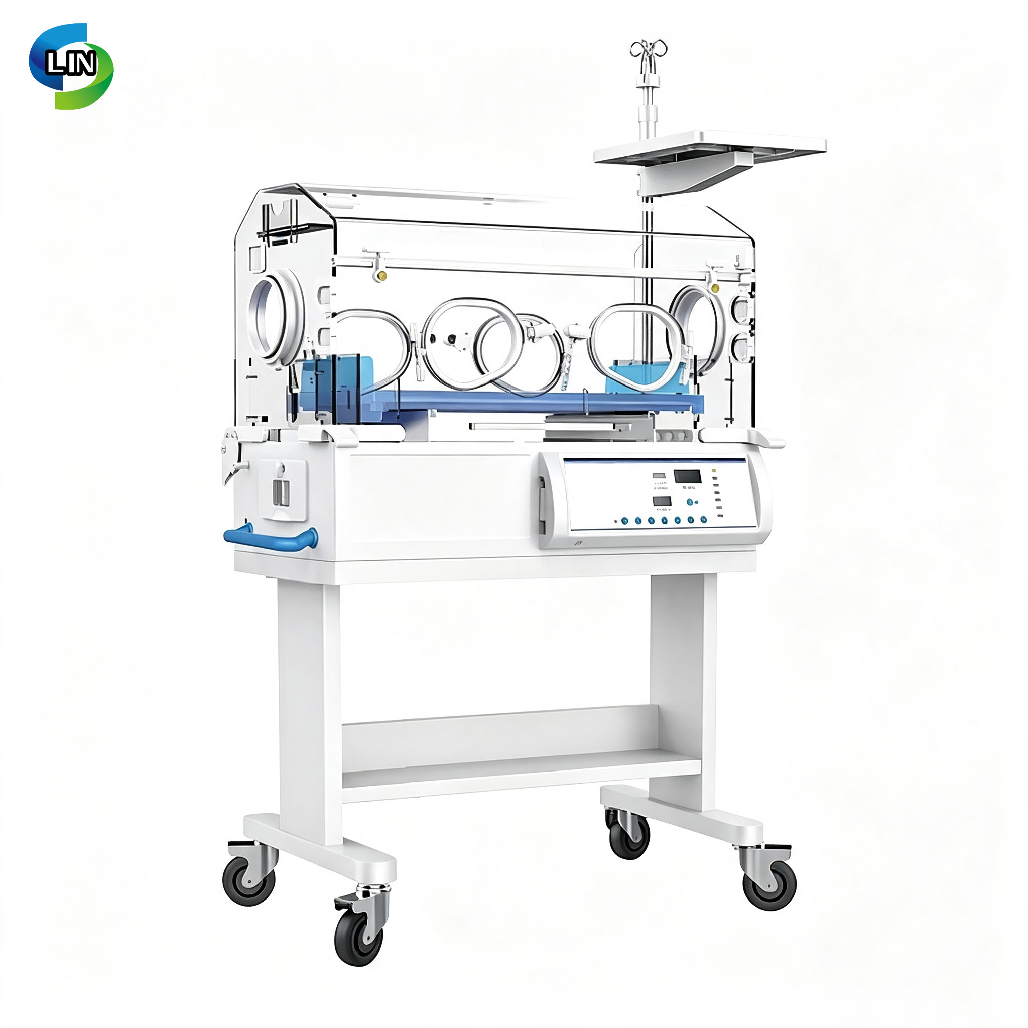 Steel Material Infant Incubator with 25.0℃ ~ 37.0℃ Air Mode Temperature Range to Maintain Newborn Body Temperature