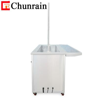 3 Meter Cleaning Tank Ultrasonic Cleaner For Dirty Window Blind Curtain 300L Dual Tank Ultrasonic Cleaning Machine