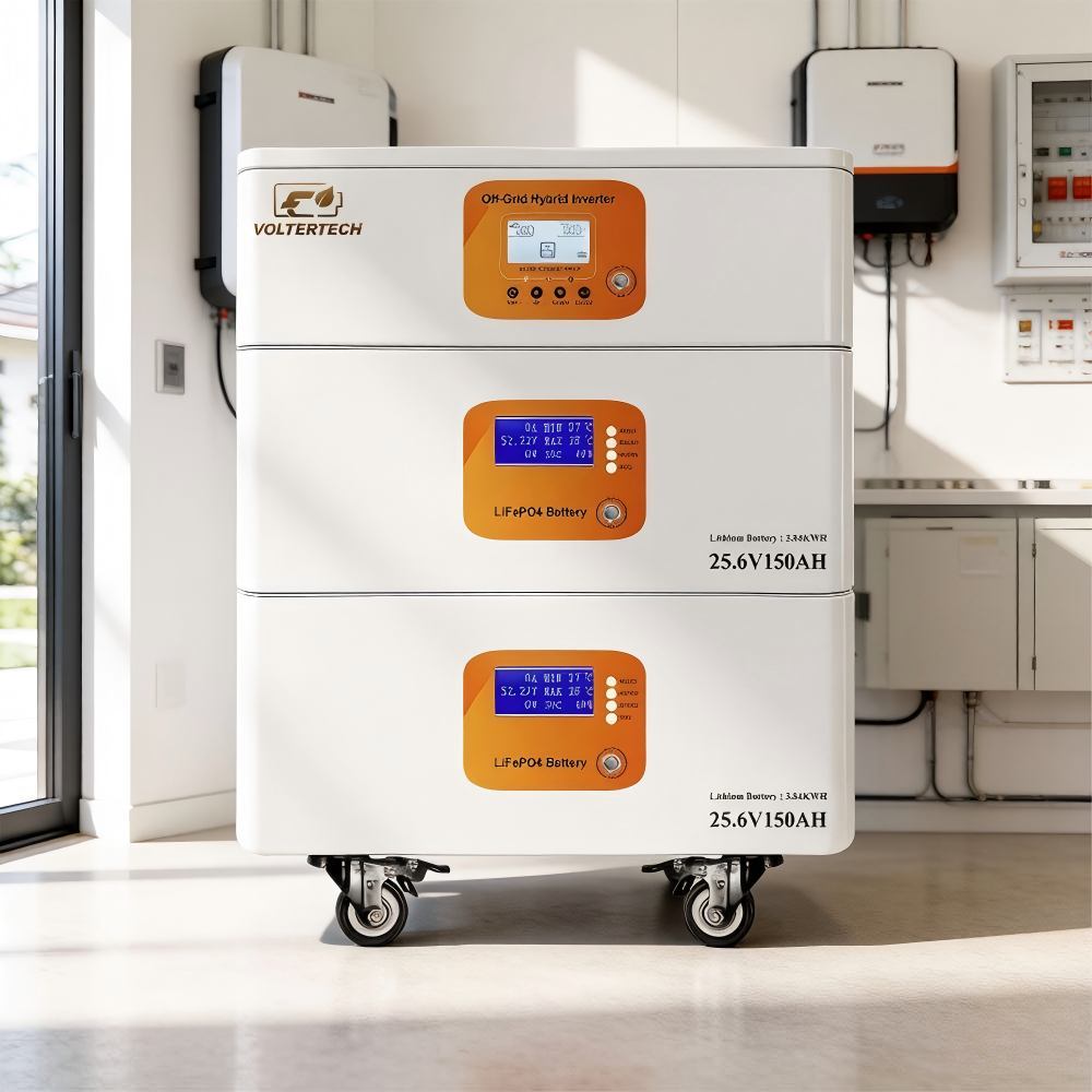 7.68kWh 3.6kW Off Grid Solar Energy Storage System With Dual AC Outputs
