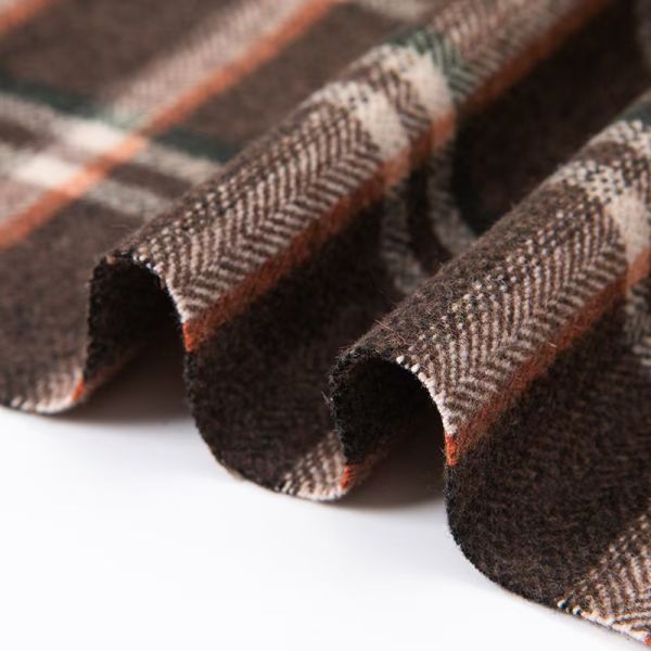 12% Wool TR Check Suiting Fabric Blends Classic Elegance With Modern Refinement.