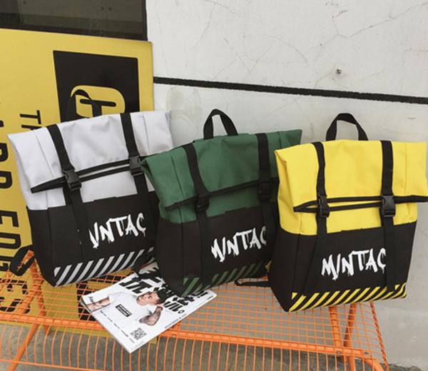 Ins is a hot seller of backpacks for male lovers, Korean version of fashion and individuality bag