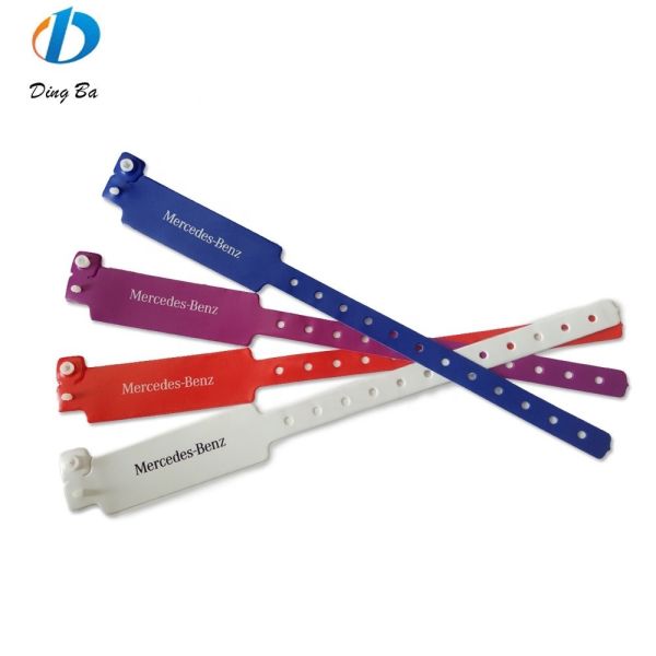 PVC Vinyl Identification Wristband Bracelets for Events and Festivals None Pearl Type