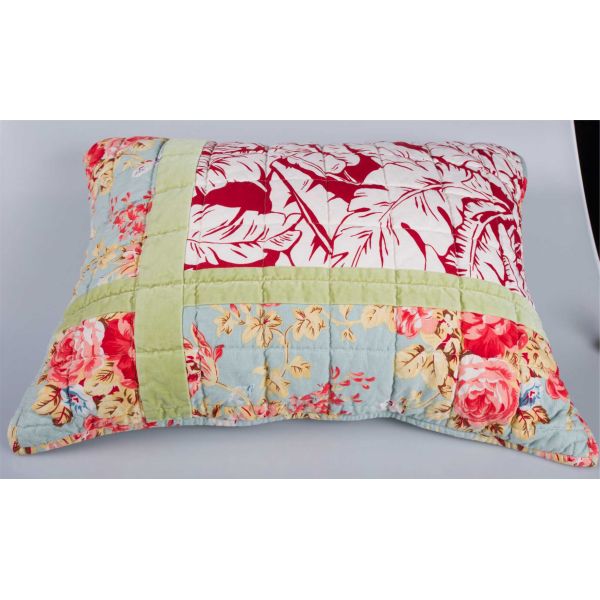 Geometric Quilted Patchwork Bedspreads 3 Pcs Cotton Velvet Embroidered