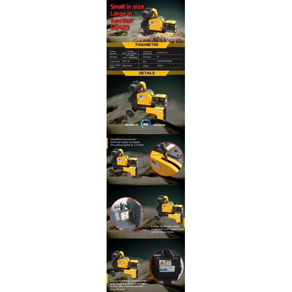 GUTE GQ42D пошутило над резцом стального прута