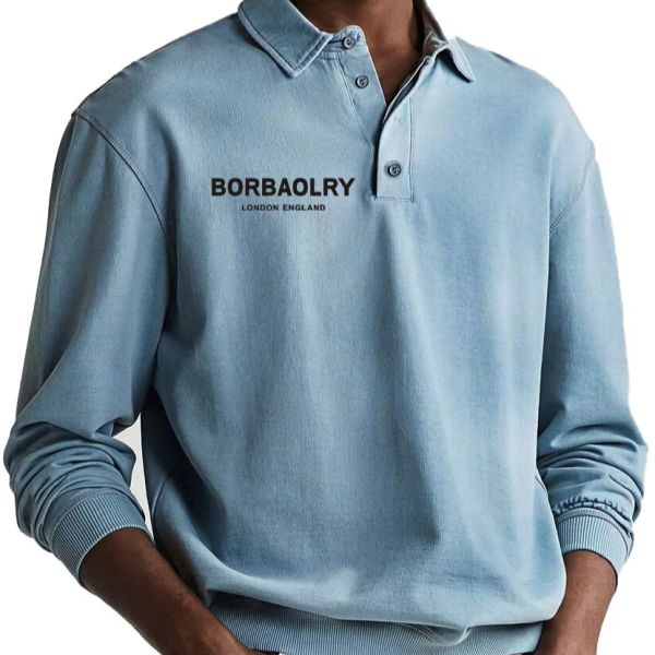 High Quality Cotton Custom Logo Solid Knit Casual Polo Shirt Wholesale Quick Dry Sports Men Long Sleeve Polo Shirts