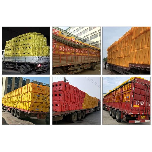 Строительная площадка Пластиковый дорожный барьер Настроенный на заказ Водонаполненный барьер