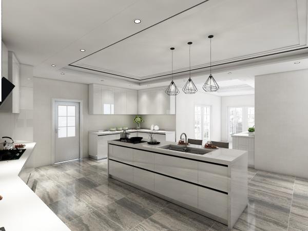 Commercial MDF Modular Manufactured Home Kitchen Cabinets Lacquer Finish