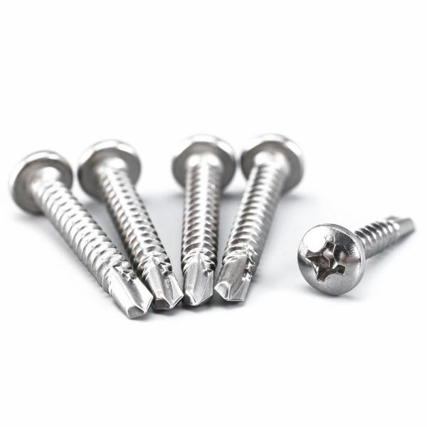 RUÍDO de batida arredondado M4.8 13mm dos parafusos do auto de aço inoxidável principal da perfuração 410