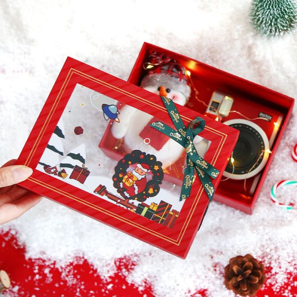 Упаковочные изделия в тайных рождественских картоновых коробках с печатью логоти