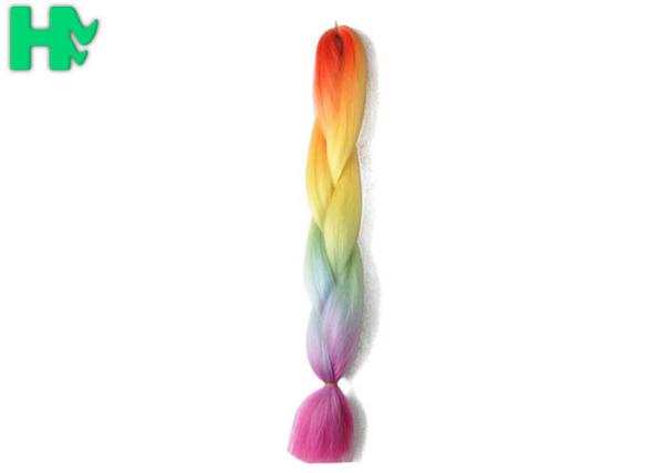 22 Inches Long Synthetic Hair Pieces Black And Orange Fashion Women Hair