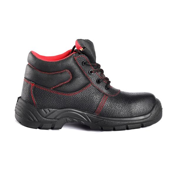 Embossed Cow Leather Composite Safety Shoes for Warehouse and Distribution Center
