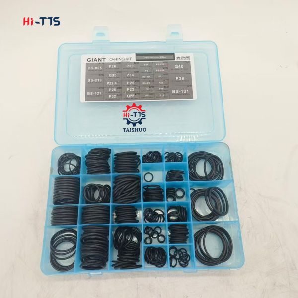 Excavator O Ring Kit Set Excavator Hydraulic O-Ring Box Standard O-Ring Kit NBR 376PCS