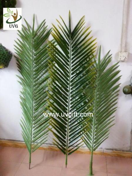 UVG new design small PU real touch artificial palm tree leaves for club landscaping PTR043