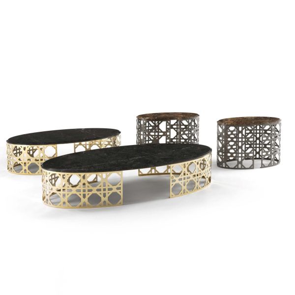 Журнальный стол роскошного овала живущей комнаты мраморного форменный мраморный