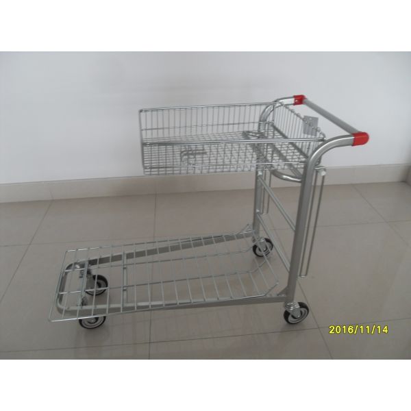 Low Carbon Steel Warehouse Cargo Trolley / Moving Trolley 20.5kg Weight 1245x535x935mm