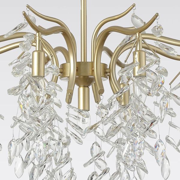 Salon moderne Crystal Pendant Light Hotel Luxury Crystal Chandelier