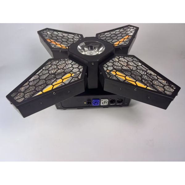 ビーム・ムービング・ヘッド・ライト レトロ・ファン 4葉 3in1 LED ライブショー