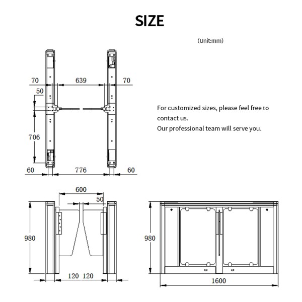 CW427 Multi-Factor Face Recognition Turnstile for Visitor Management
