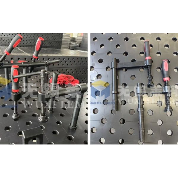 Modular Tooling System Cnc Fixture Clamps 45# Steel Ratchet F Clamp