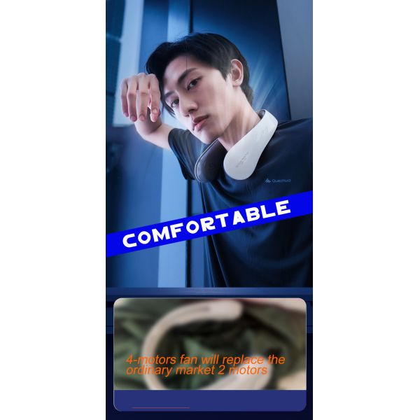 портативная шея смертной казни через повешение вентилятора USB 4W нагрела вентилятор Neckband терапией безлистный хэндс-фри