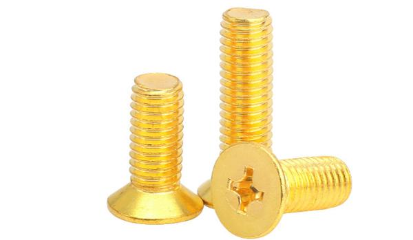 ISO4762 Brass Phillips Flat Head Screws DIN965 Countersunk Head Phillips Drive Machine Screws