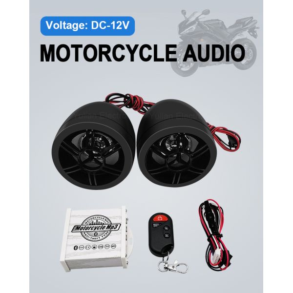 Waterproof Bluetooth Motorcycle Audio Radio Sound System Stereo Speakers MP3 USB