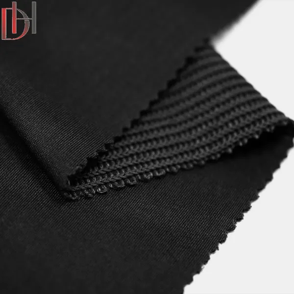 Fashion Plain Dyed Garment Sportswear Polyester Hoodie Ribbed Sweatshirt Textile Winter Fabric
