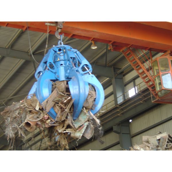 1m3 metal scrap handling electric hydraulic orange peel grab
