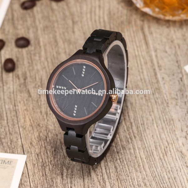 Made In China Wood 3 Atm Water Resistant Watch