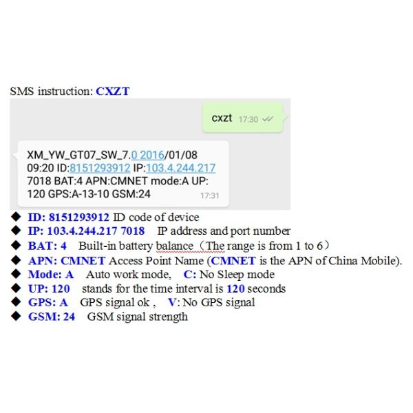 Traqueur magnétique de GPS batterie noire de couleur de grande pendant le long temps de latence, 10000mAh