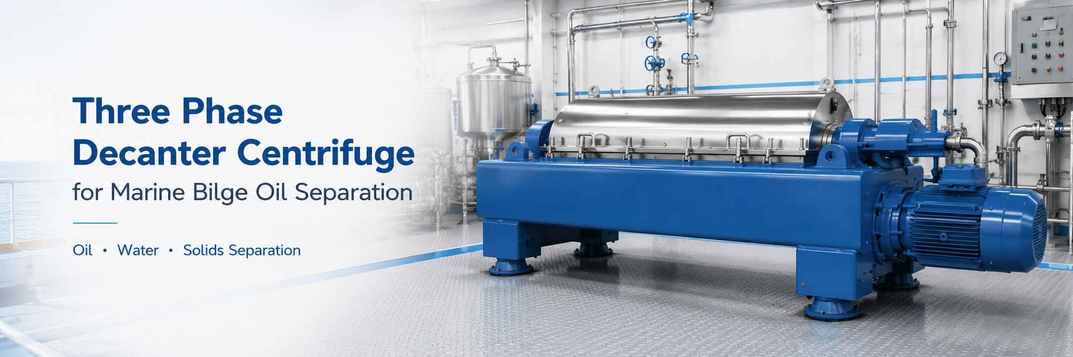 Three Phase Decanter Centrifuge for Marine Bilge Oil Separation