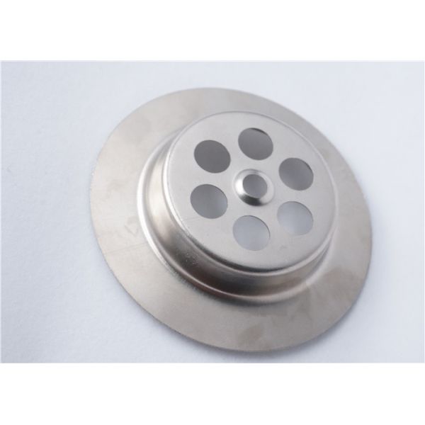 Stainless Steel Sink Strainer , Silver Round Kitchen Sink Drain Stopper