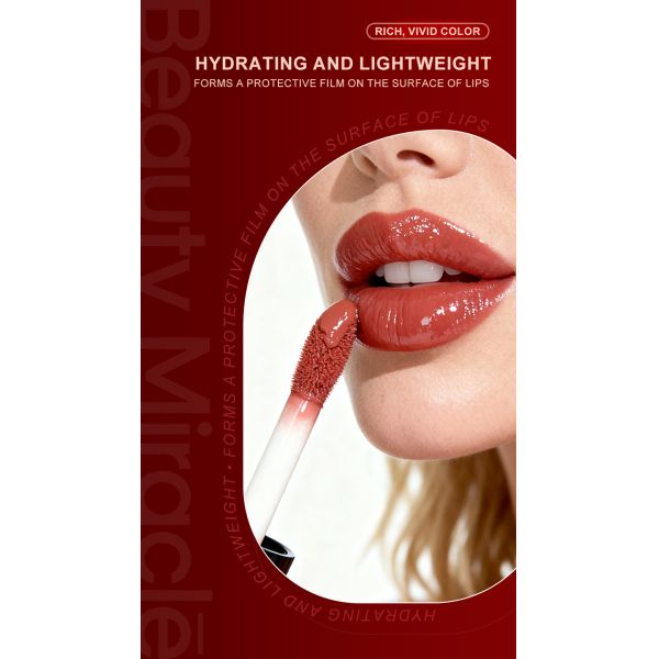 Factory 2026 New Arrival Water Gloss Plumping Lip Glaze Mirror Finish Long-lasting Moisturizing Non-sticky Lip Gloss