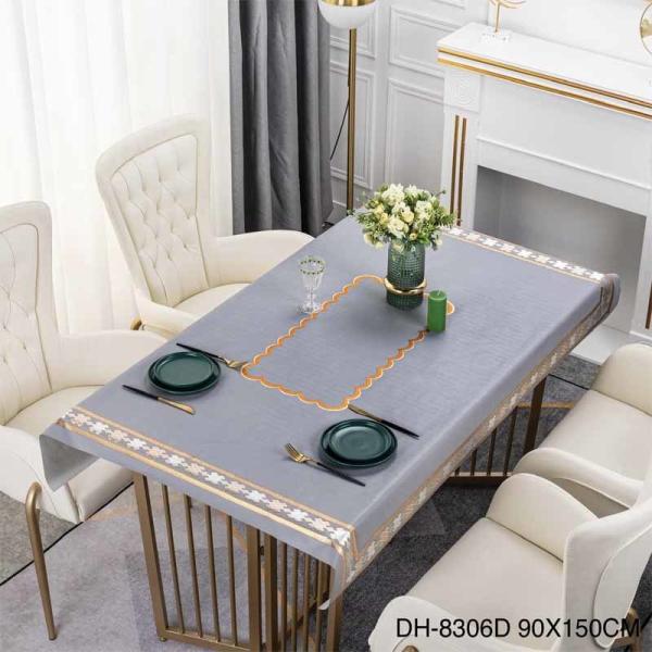 Custom Logo Accepted 80*120cm Direct Plastic PVC Floral Tablecover for Dining Table