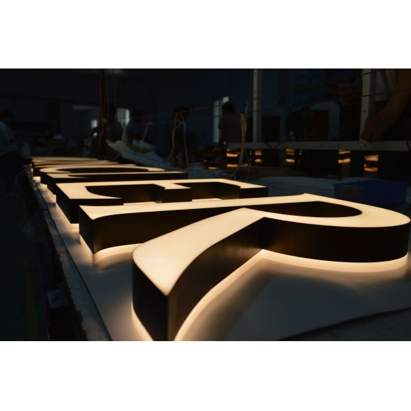 Stainless Steel 3D LED Letter Signs IP65 Waterproof Front Back Lit Channel Letters