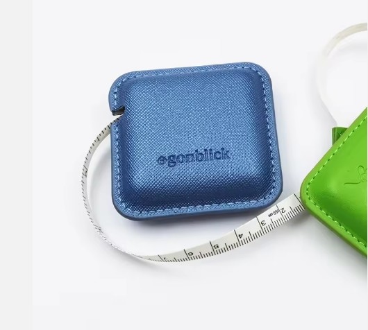 Подарок оптом Продвижение Дешевый Suare Мини-ленты Мера Ключевая цепочка с логотипом Мини-шивки Проекты ленты Мера