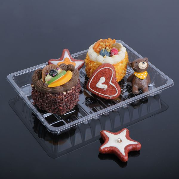 Прямоугольный ПЭТ пластиковый блистерный лоток фруктовая пищевая упаковка