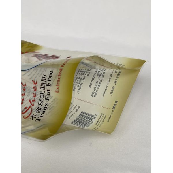 3 Side Stand Up Mylar Food Bags Recyclable For Dry Bean Curd Sheet