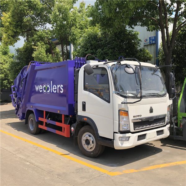 4X2 EURO 3 HOWO 8CBM RHD LHD camión de eliminación de residuos camión de compactación de residuos
