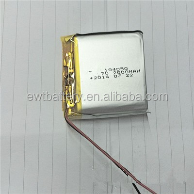 Li-polymer Rechargeable Battery 104050 Li Polymer Battery 3.7v