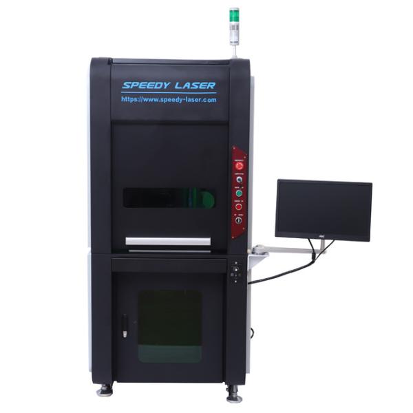 Full enclosed Protection Cover 60W 100W Fiber Laser Metal Engraving Marking Machine High Efficiency