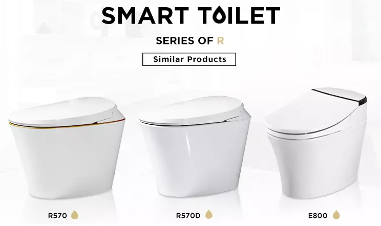 Integrated Electric Bathroom Smart Toilet With Self Closing Intelligent Toilet Seat