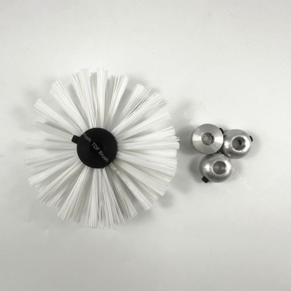 Industrial Aluminum Brush Stopper for 6-12mm Pipe Coating Brushes - Anti-Shift Coating Brush Stabilizer