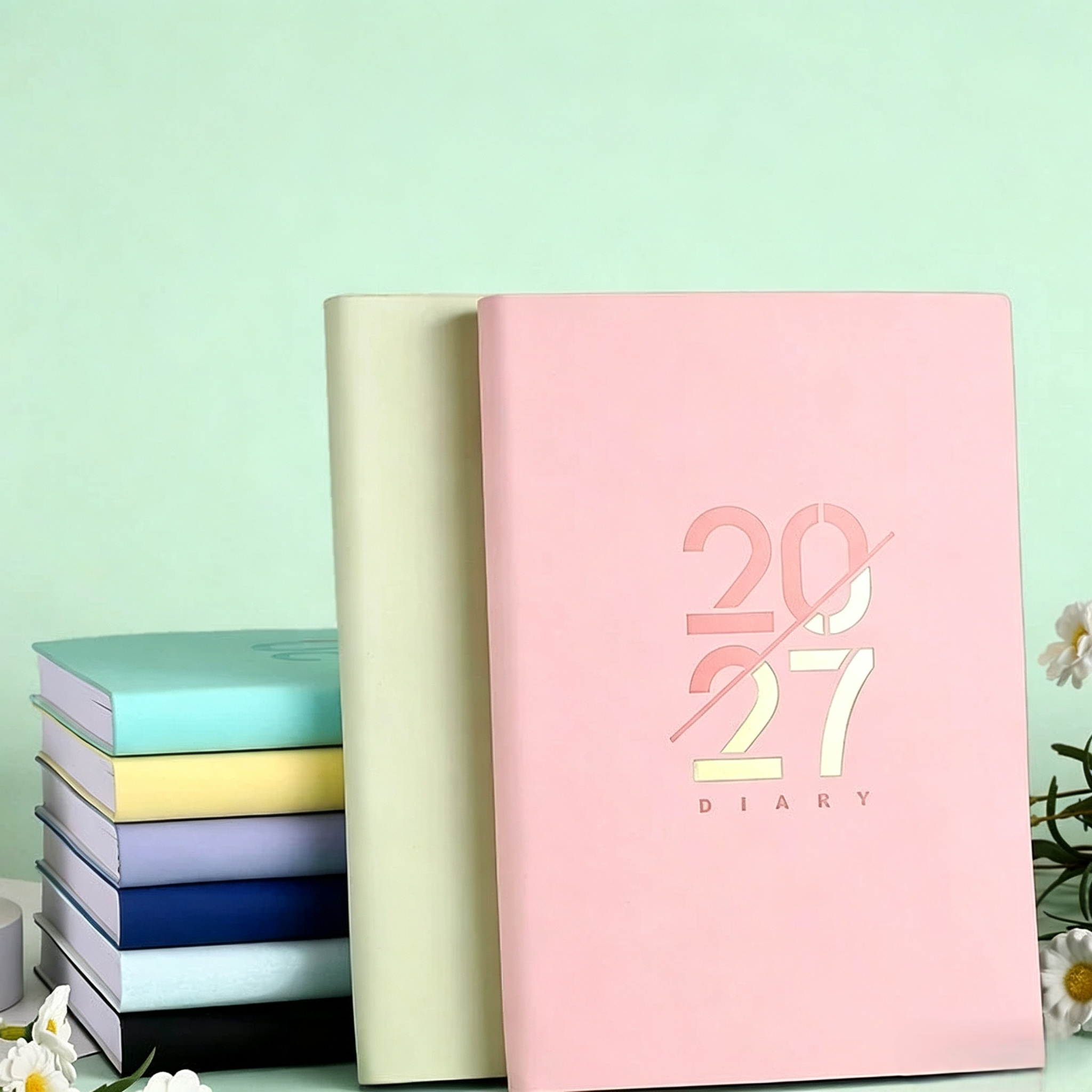 Flexible Soft Cover Daily Planner Diary Notebook With Ribbon Bookmark